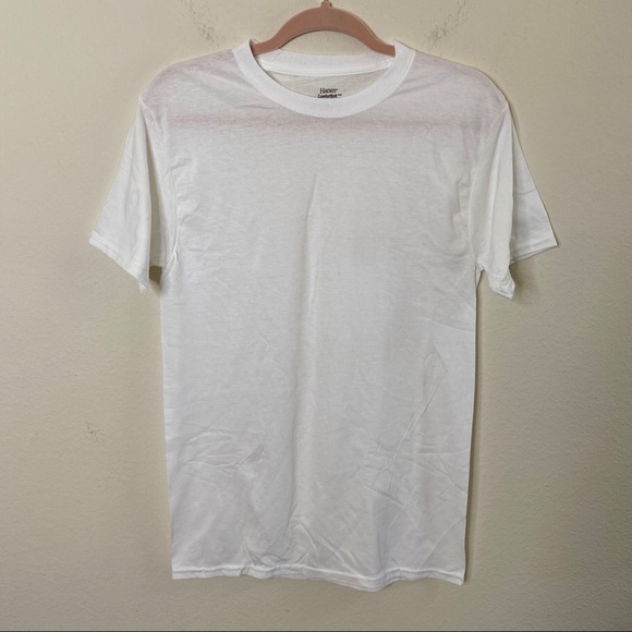 Hanes Men's ComfortSoft® White Crewneck Undershirt - Picture 3 of 5
